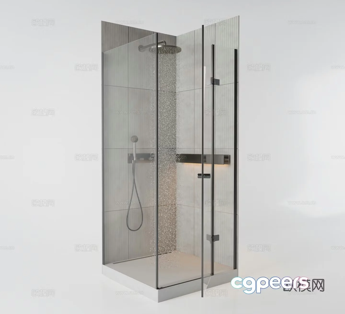 Shower room Built-in bathtub 3D model