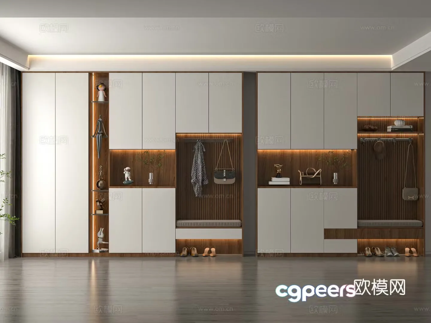 Modern shoe cabinet 3d model