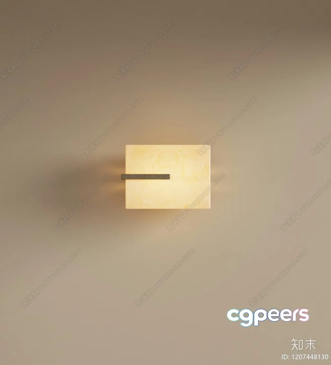 A Square Light Fixture 3D Model – 11044 – VRAY Render