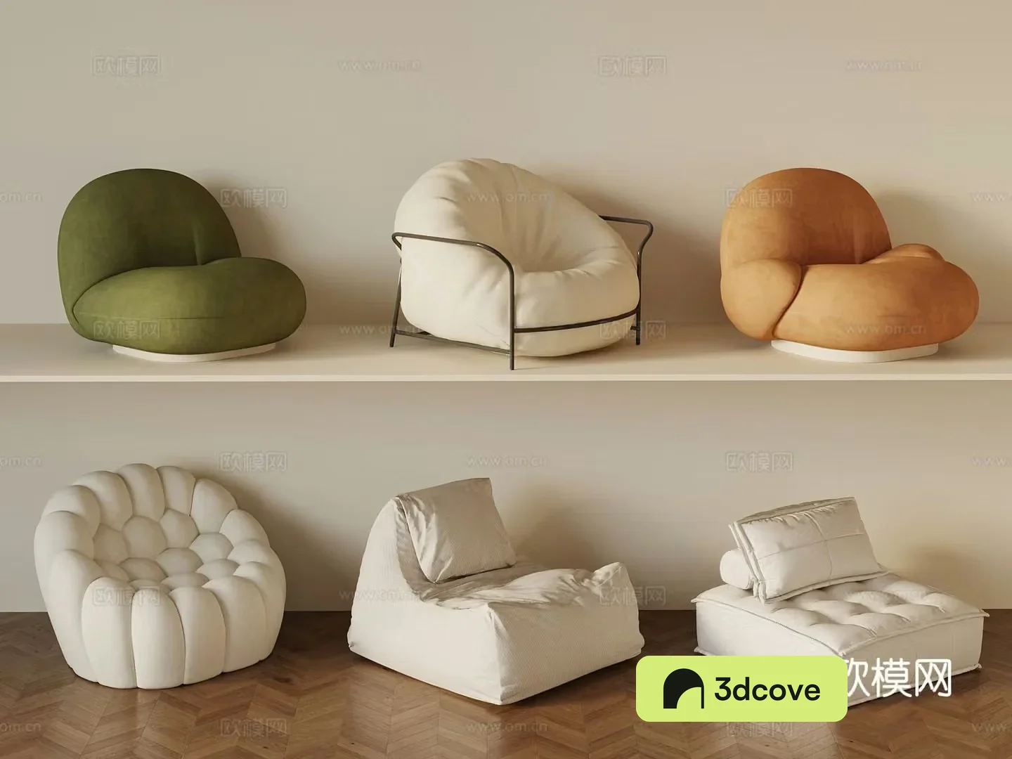 Cream style sofa single sofa
