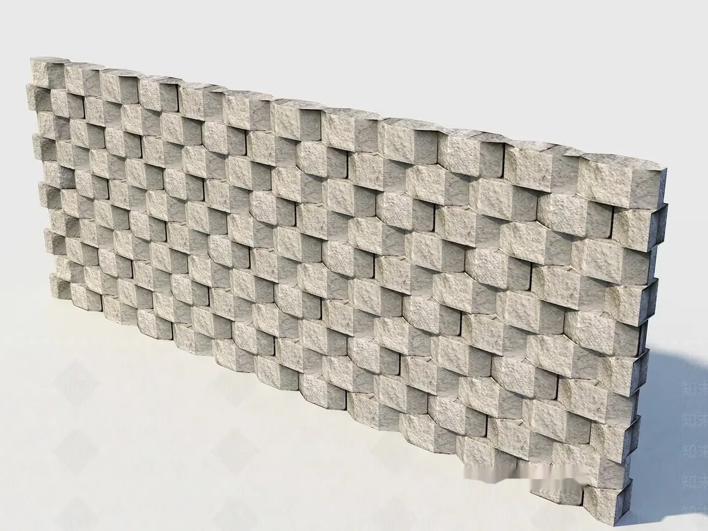 A 3D Stone Wall 3D Model – 22172 – VRAY Render