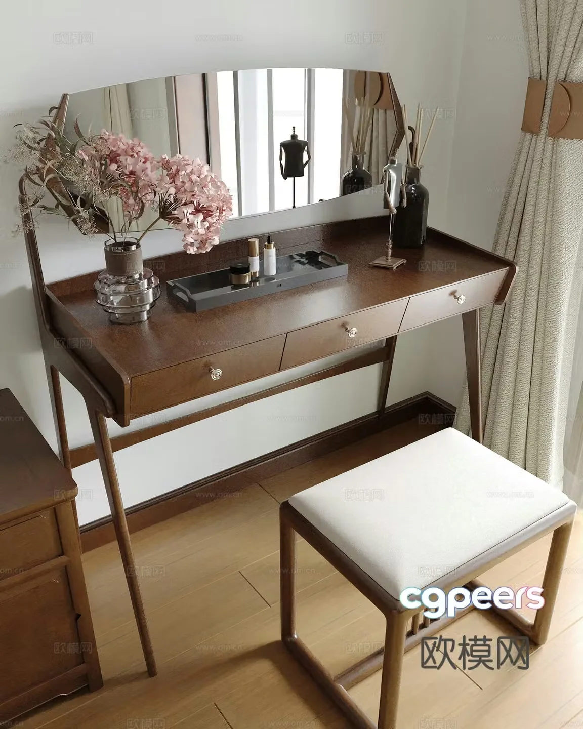 New Chinese dressing table 3D model