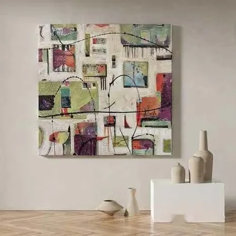 Modern Abstract Painting 3D Model – 19097 – VRAY Render