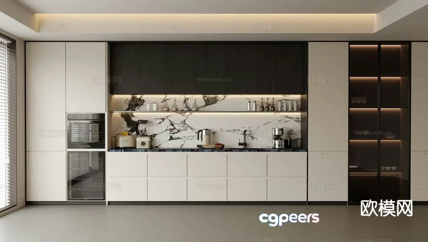 Modern wine cabinet sideboard 3d model