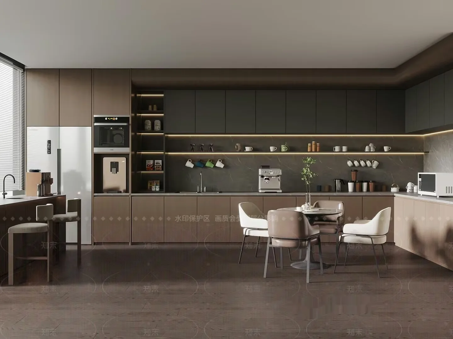 Modern Kitchen Design 3D Model – 20346 – VRAY Render
