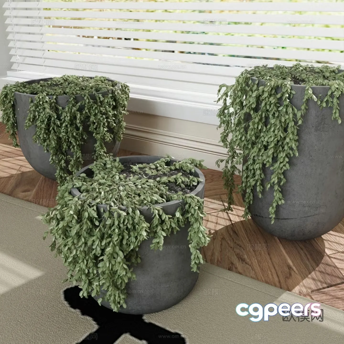 Potted plants Decorative vine man potted plants 3D model