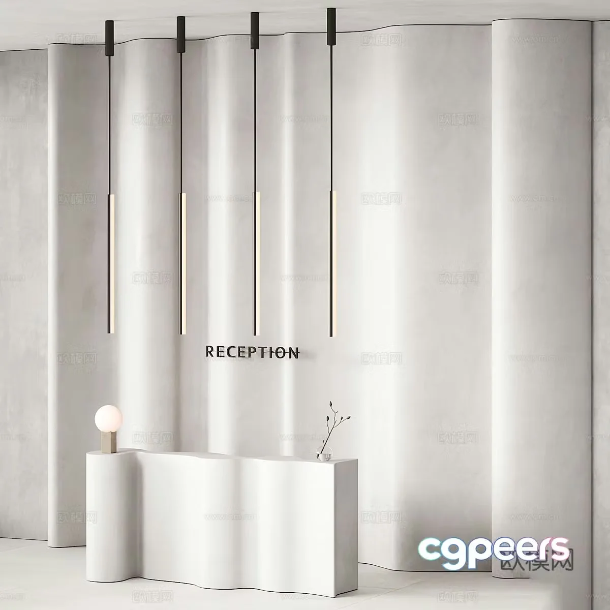 New Chinese front desk 3D model