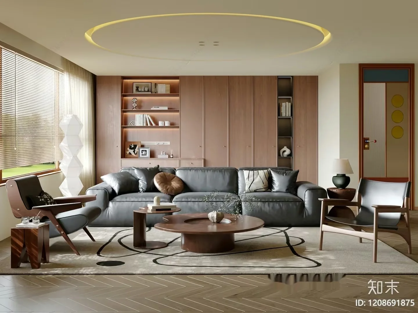 Modern Living Room 3D Model – 8665 – VRAY Render