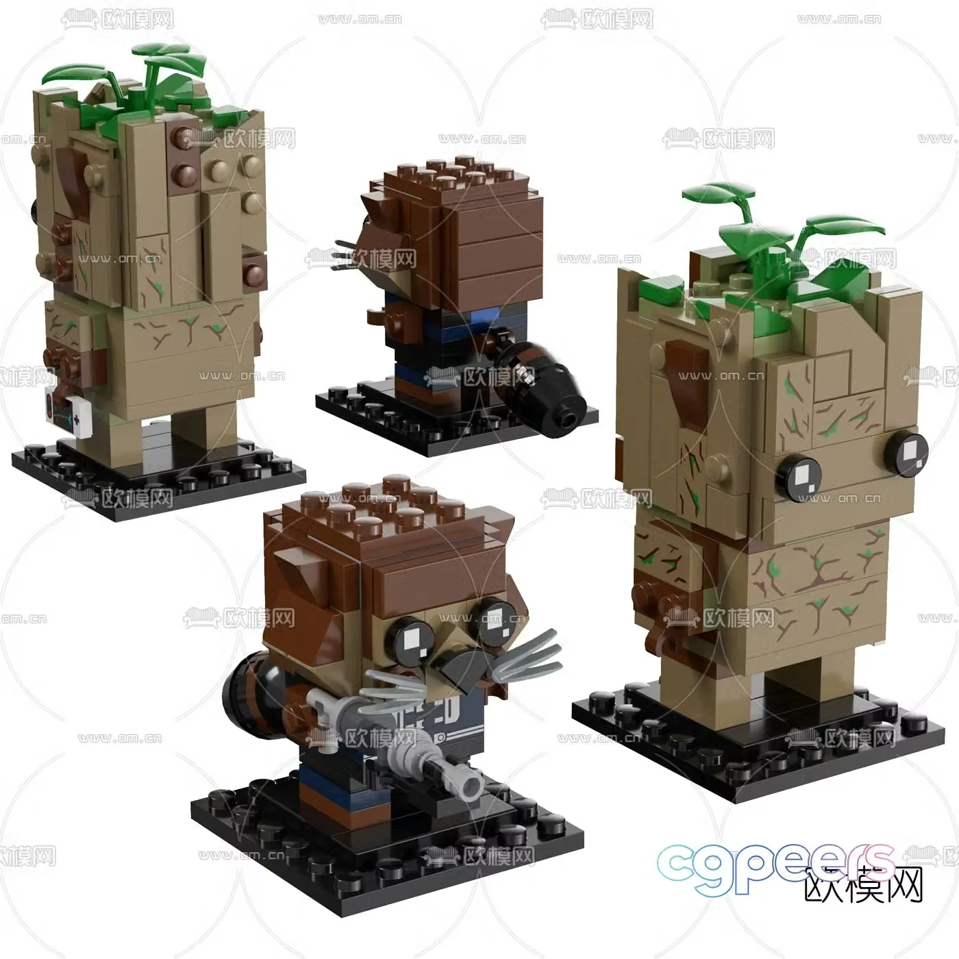 Modern game toys 3d model
