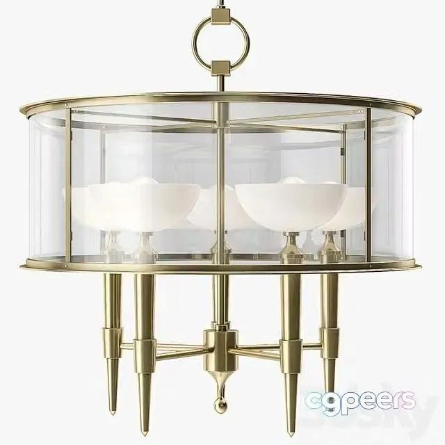 3ds Max Free – Baker Coupelle Chandelier – Five Arm