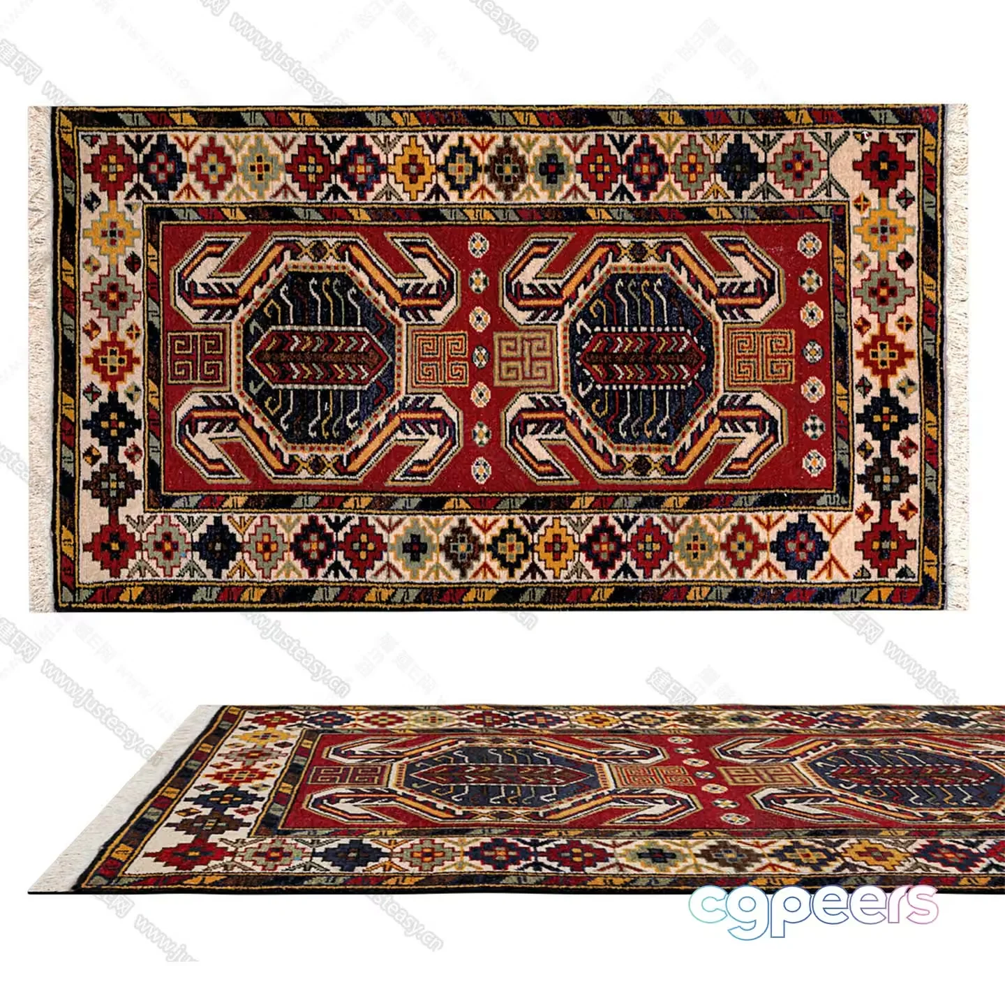 A Colorful Rug 3D Model – 12713 – VRAY Render