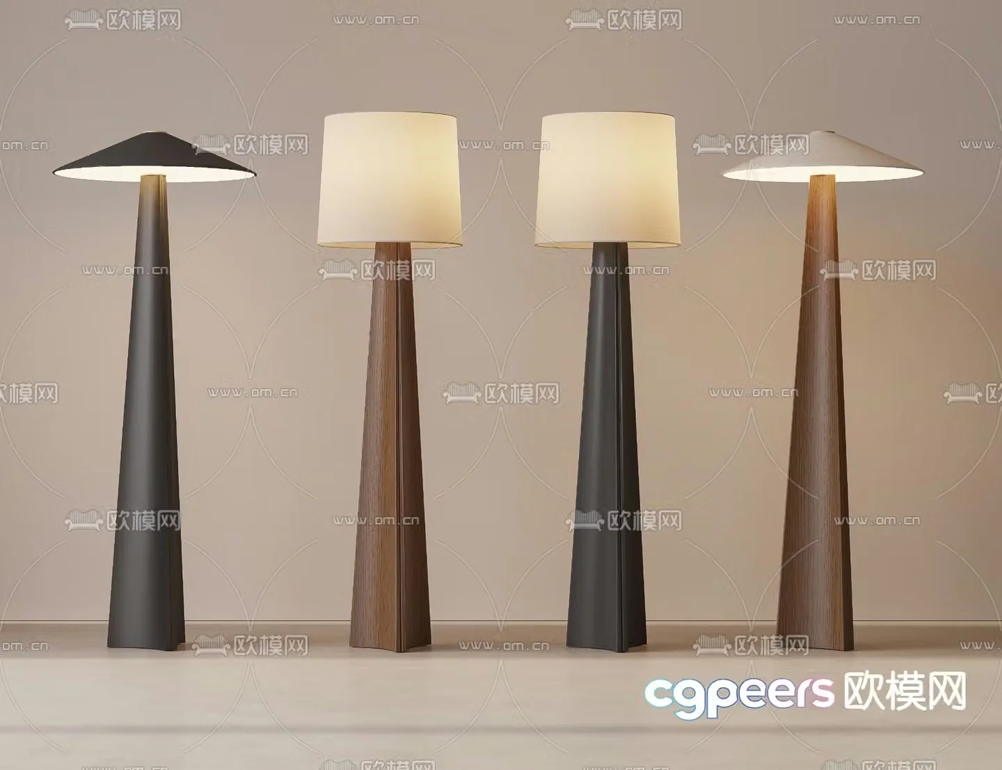 Wabi-sabi floor lamp 3d model