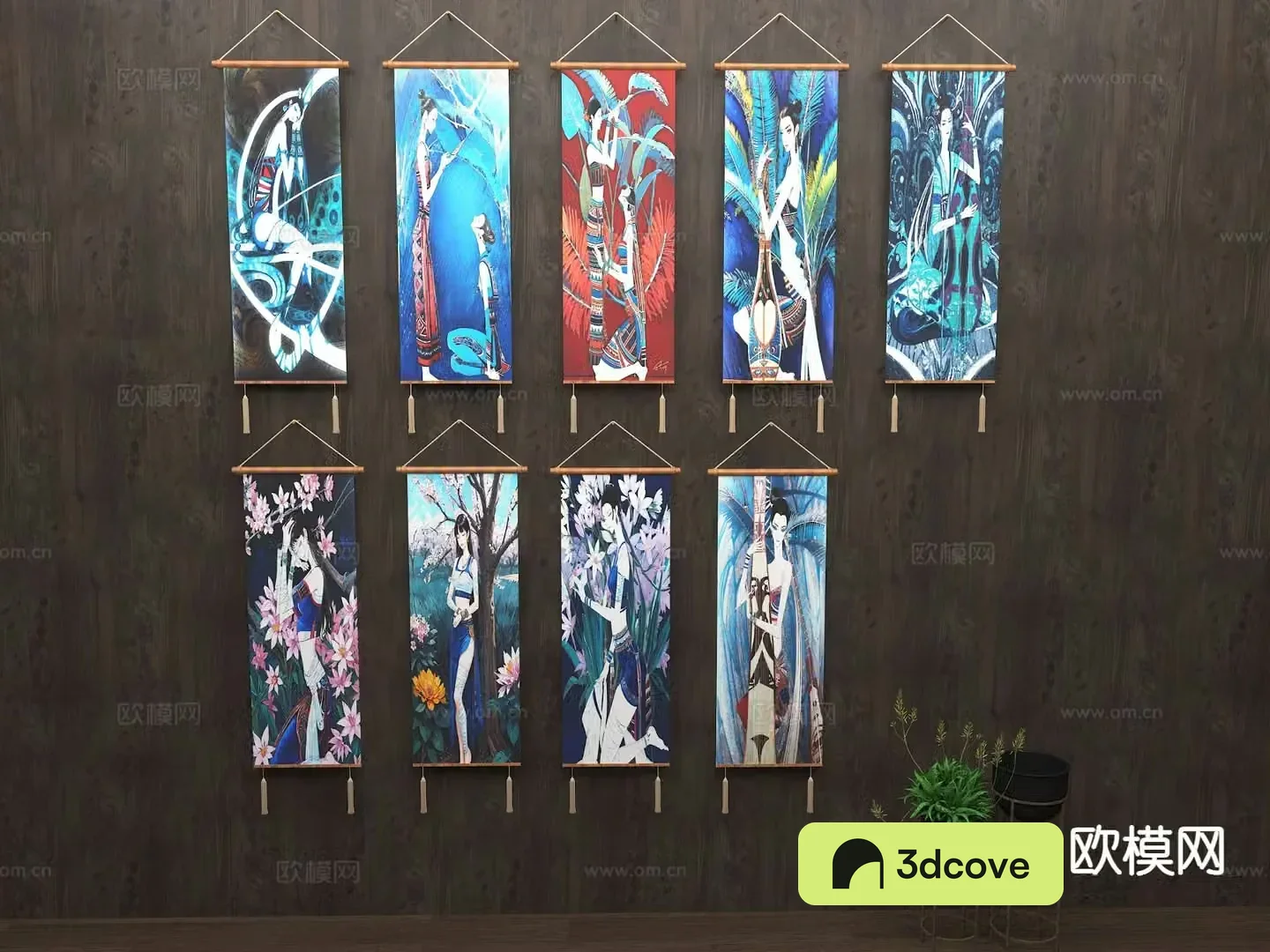 New Chinese style decorative painting portrait painting hanging painting