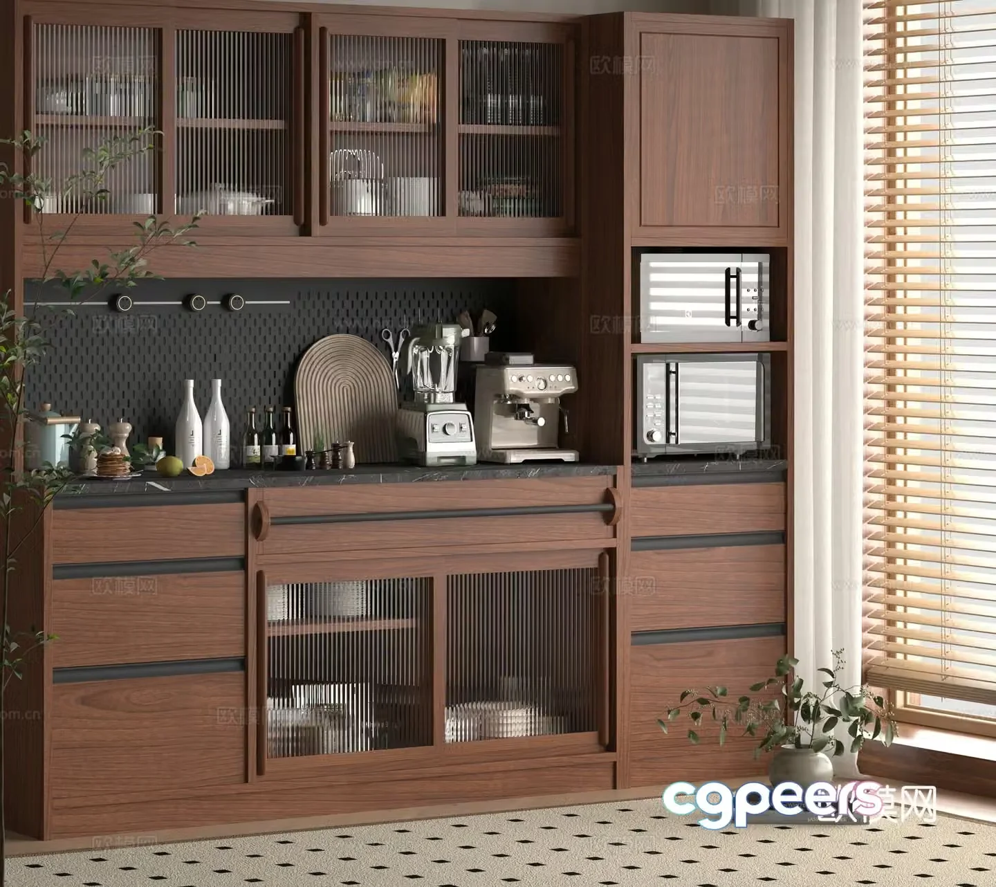 Customized sideboard 3D model of sideboard