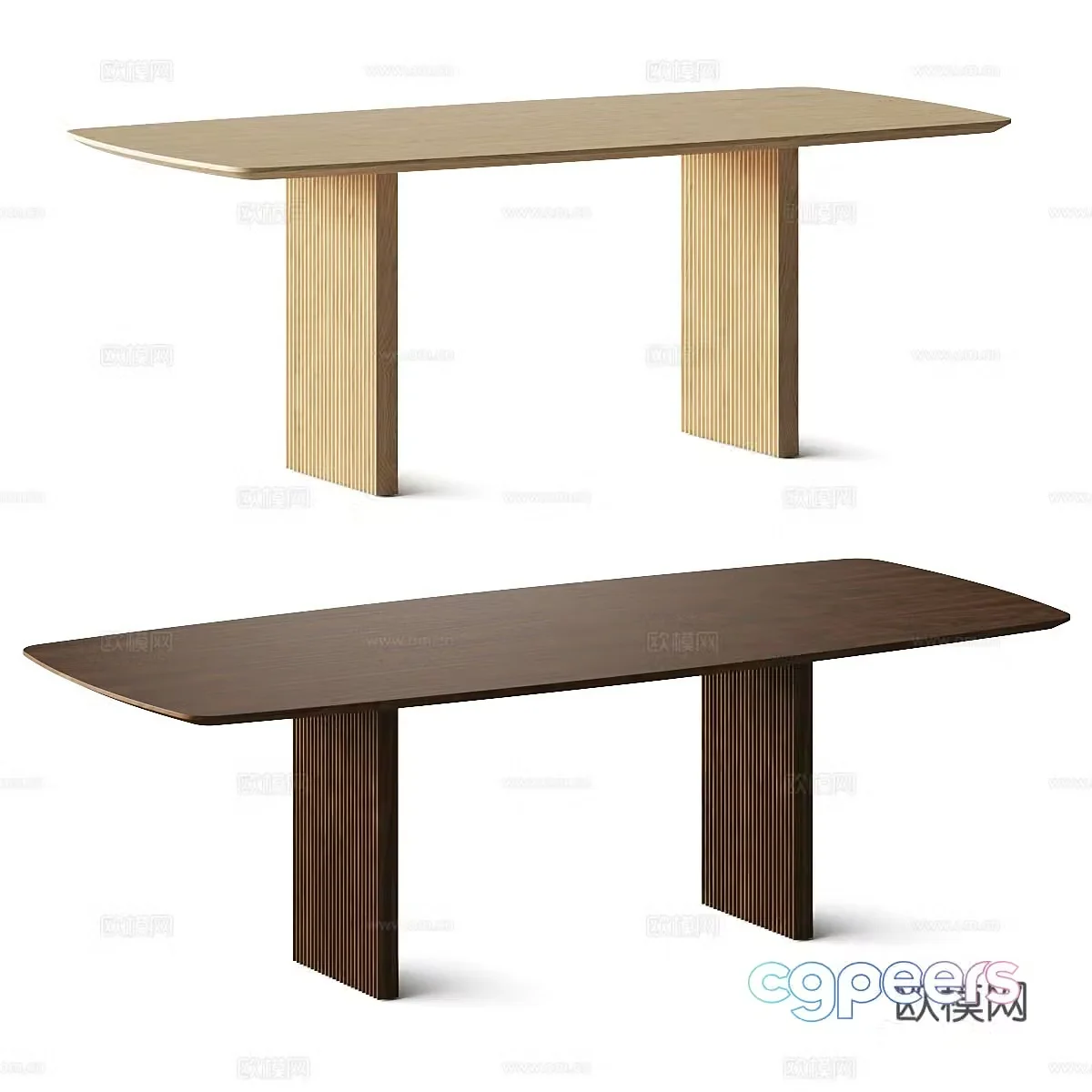Wasabi dining table Solid wood dining table Solid wood negotiation table Solid wood workbench Solid wood end view table End 3D model