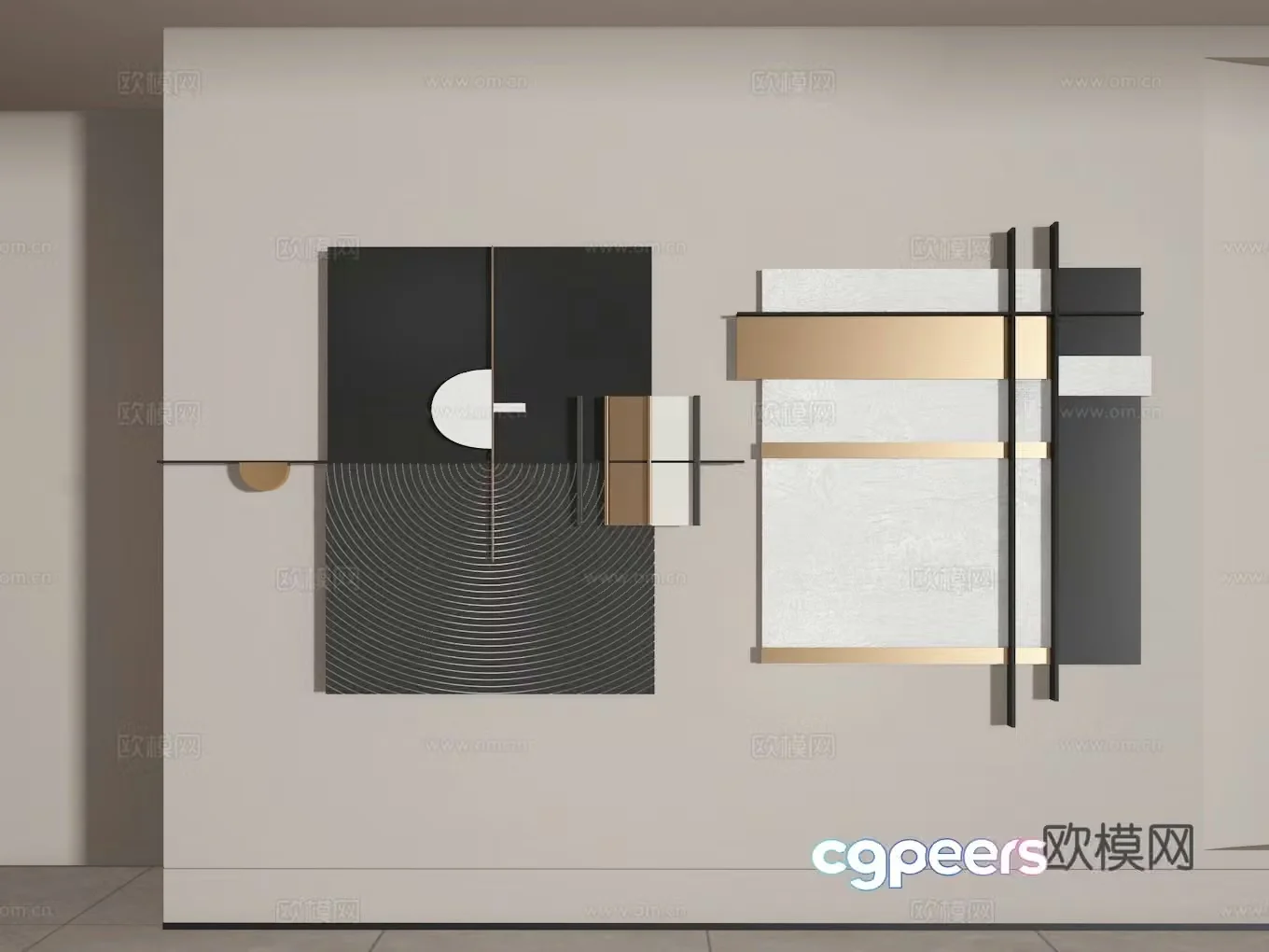 3D model of hanging painting