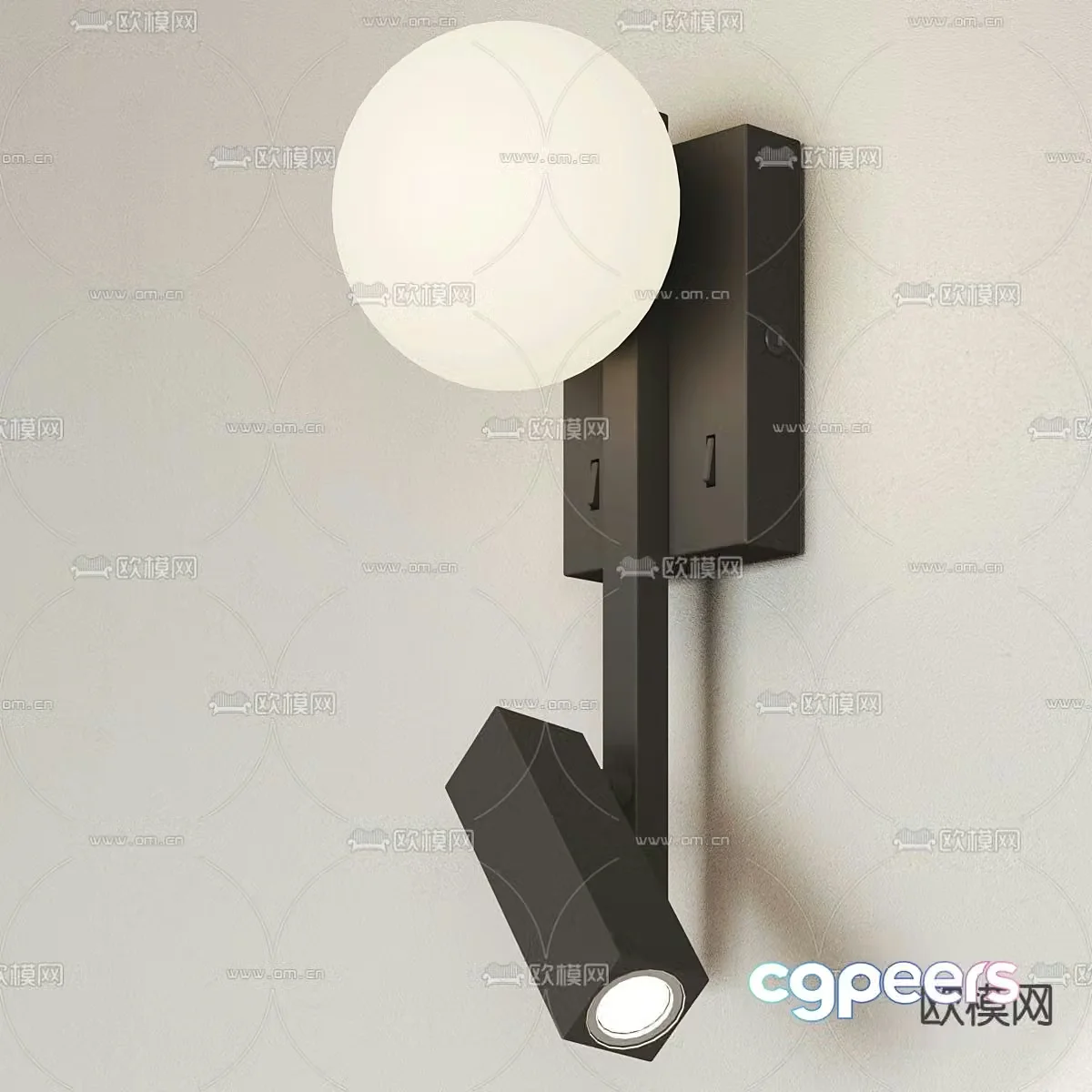 Modern wall light 3d model