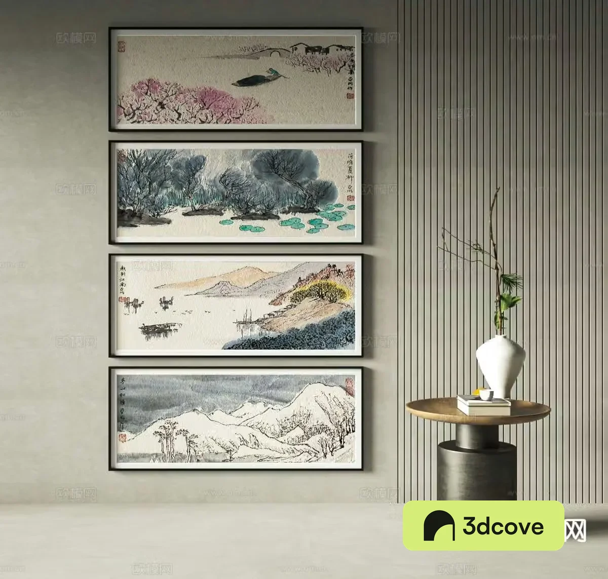 Chinese style hanging painting decorative painting