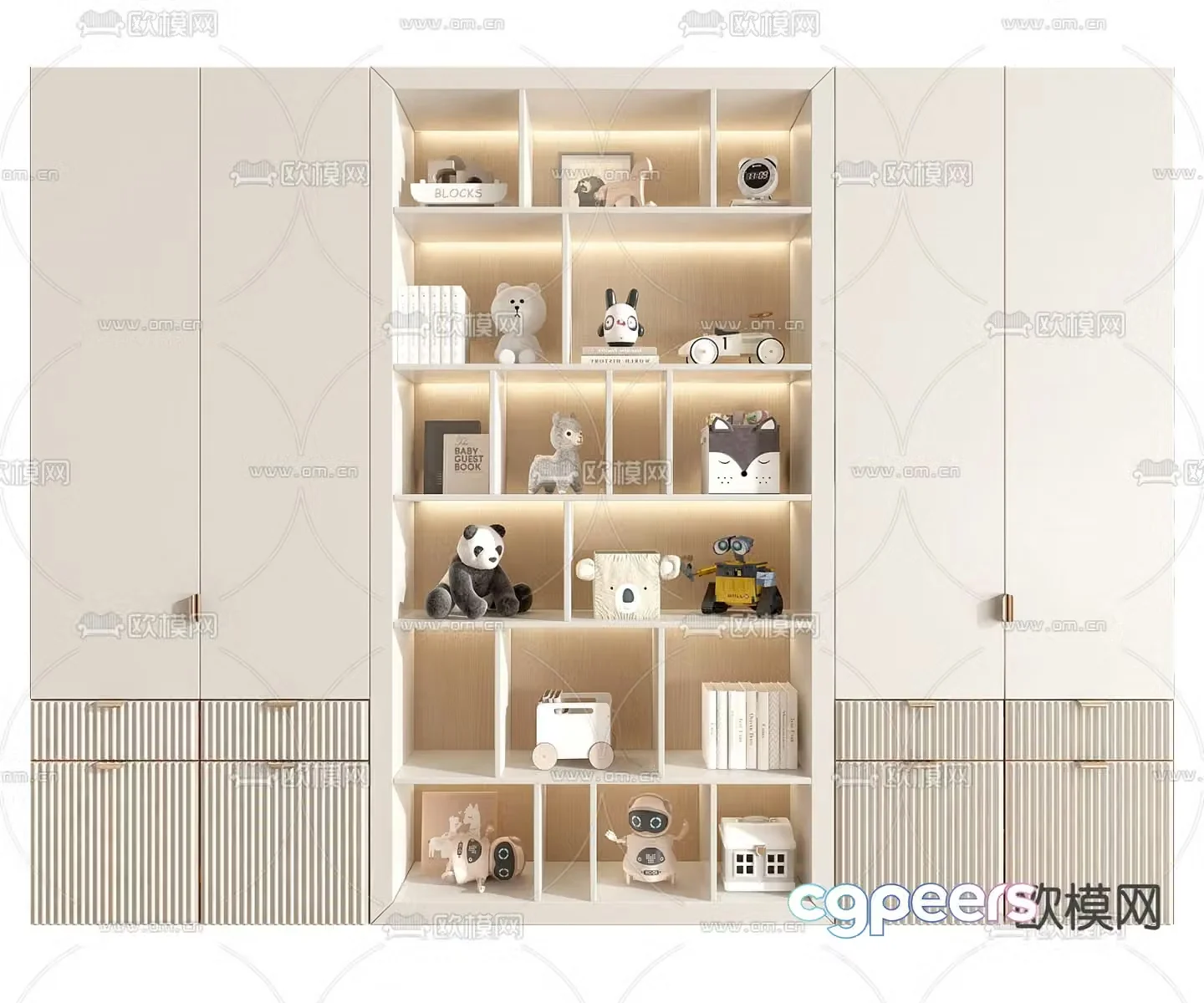Children’s wardrobe toy cabinet 3d model