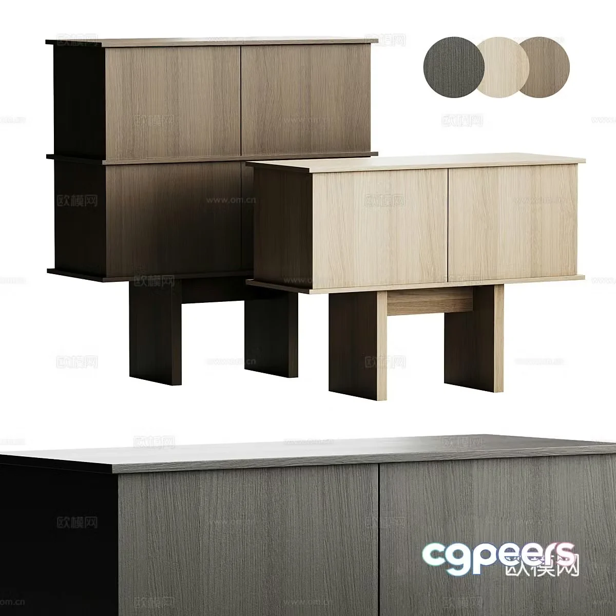 3d model of chest of drawers