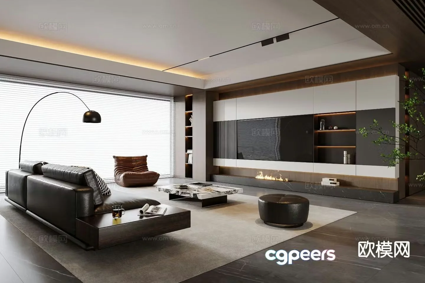 Italian living room 3d model