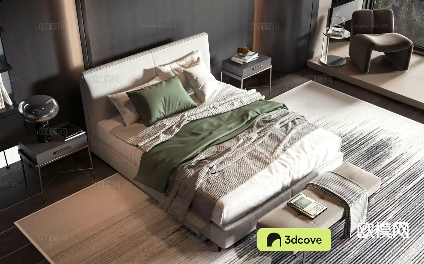 Modern double bed