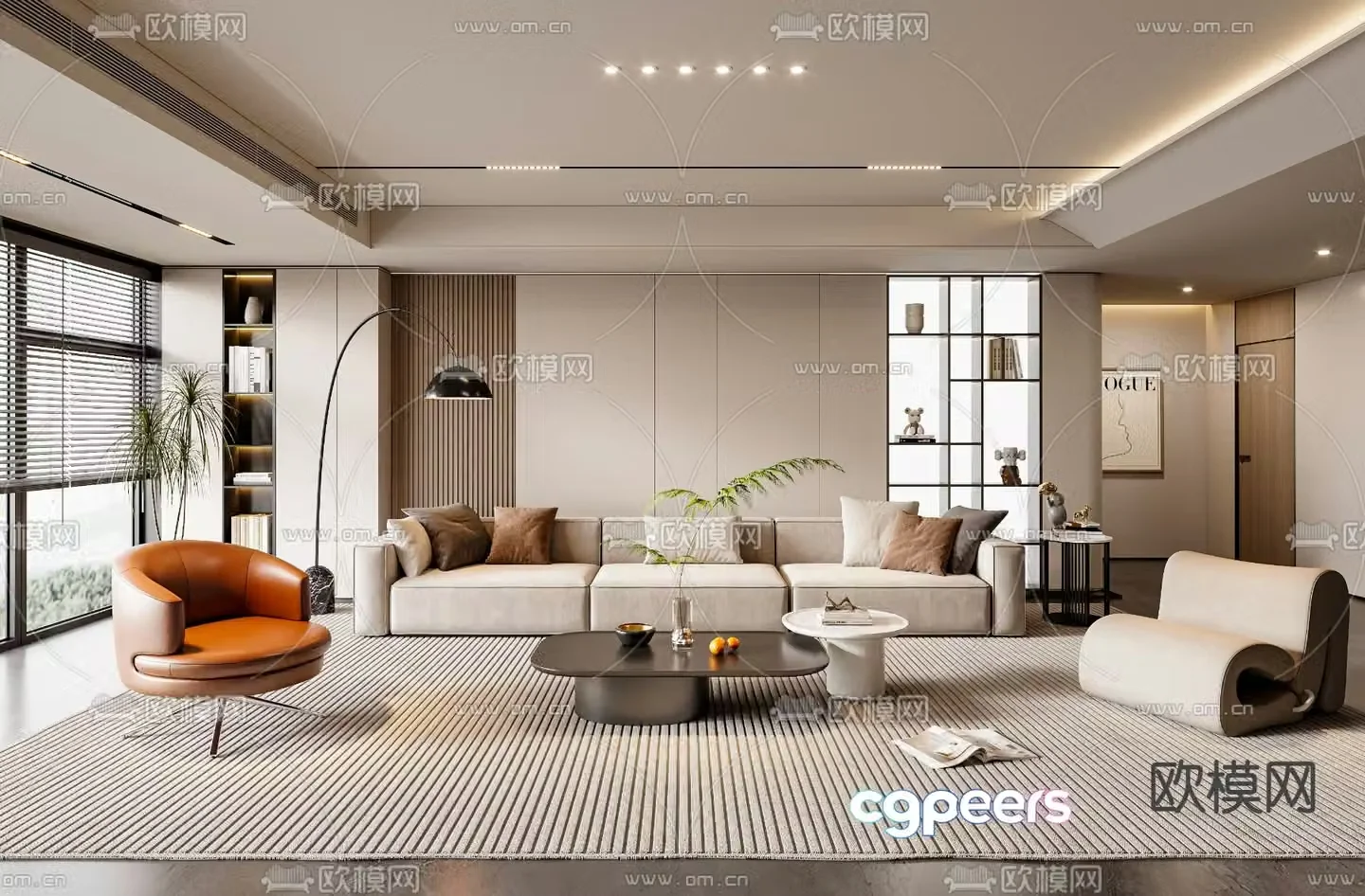 Modern living room 3d model