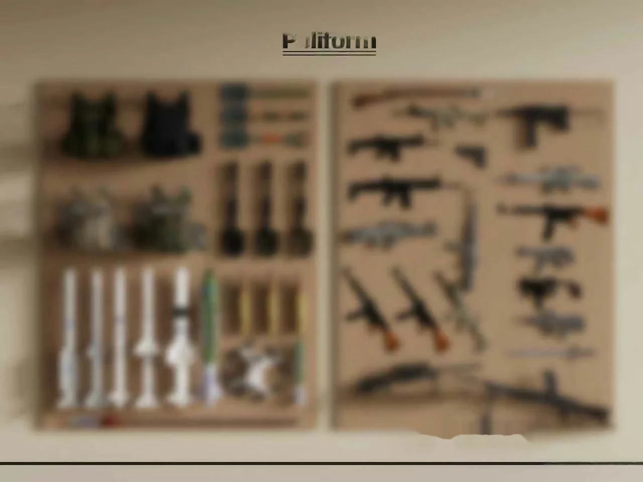 A Blurry Image Of Weapons 3D Model – 11416 – VRAY Render