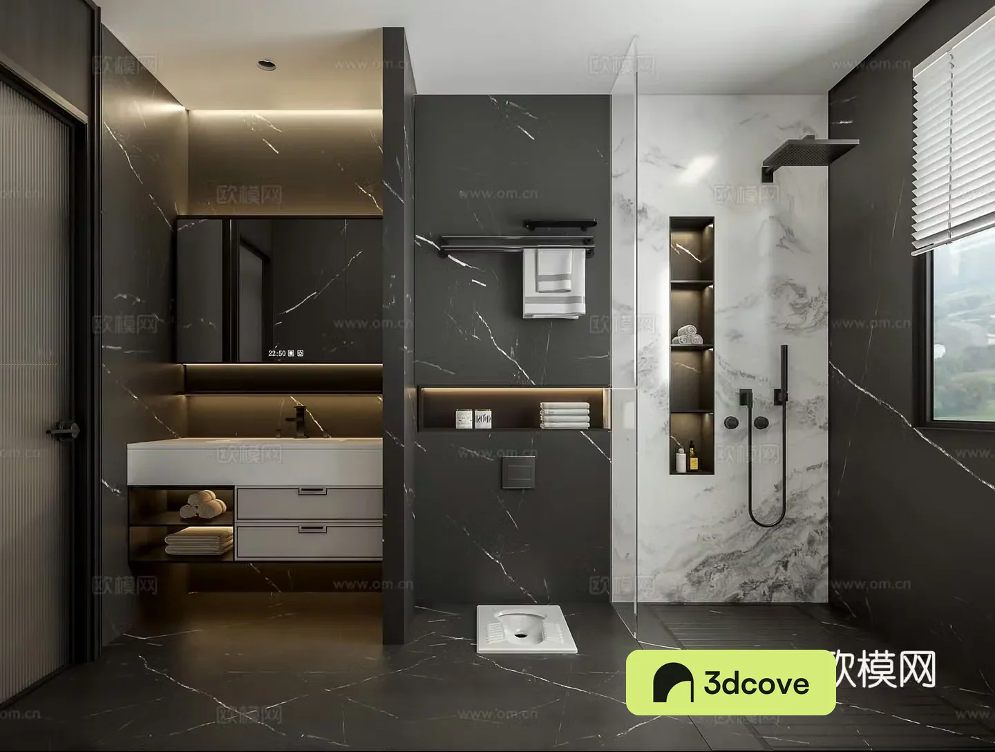 Advanced gray bathroom