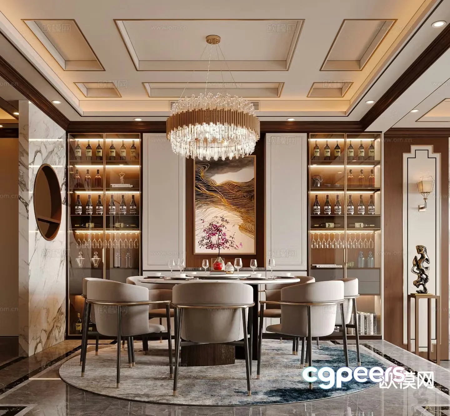 New Chinese restaurant 3d model