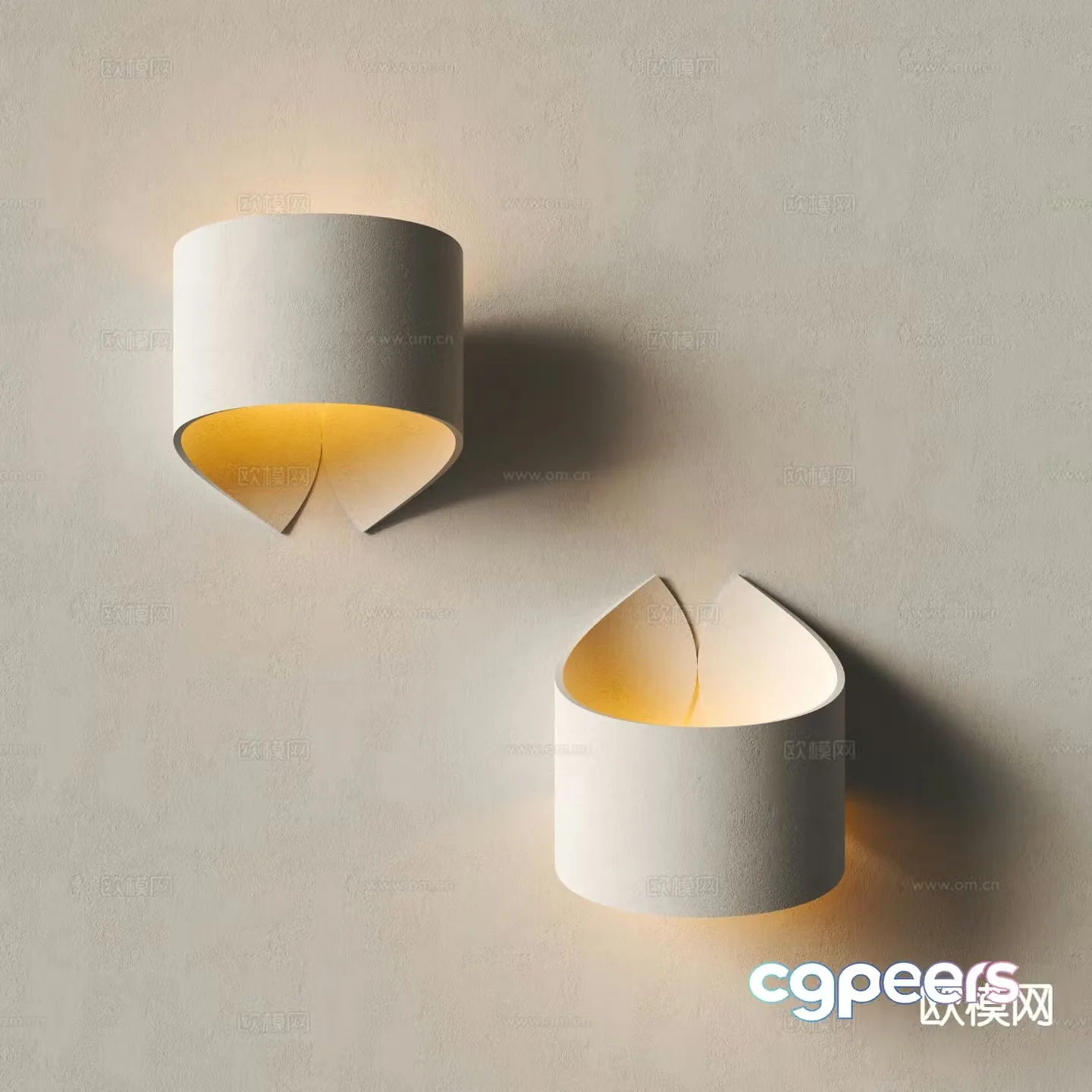 Modern wall lamp personalized wall lamp plaster wall lamp 3d model