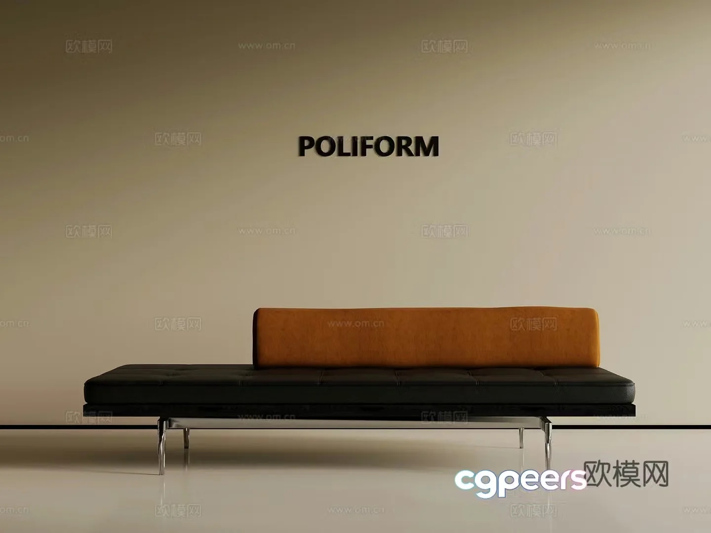 Italian minimalist sofa stool shoe change stool bed stool beauty 3D model