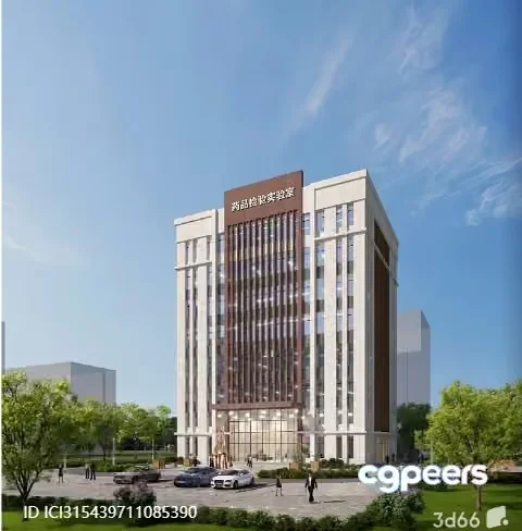 A Tall Building With A Modern Design 3D Model – 5294 – VRAY Render