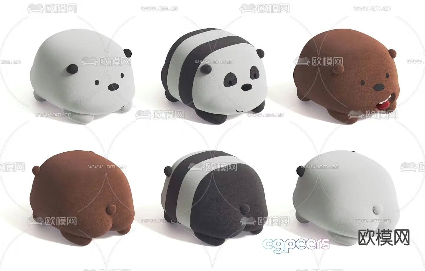 Plush toys animal dolls doll 3d model