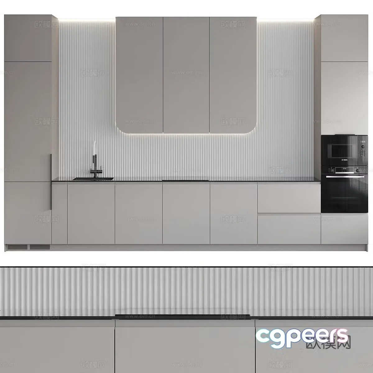 Modern minimalist cabinet 3d model
