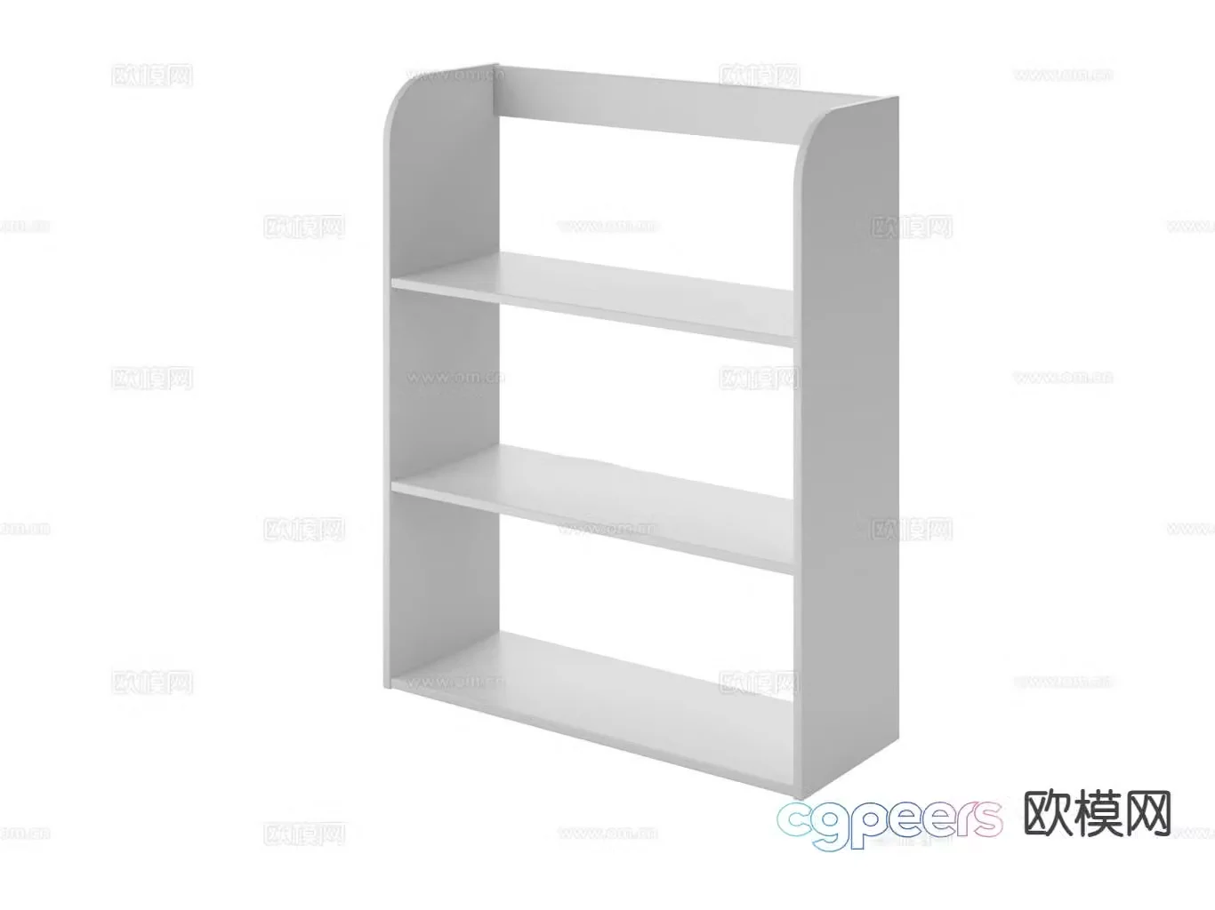Minimalist bookshelf 3d model