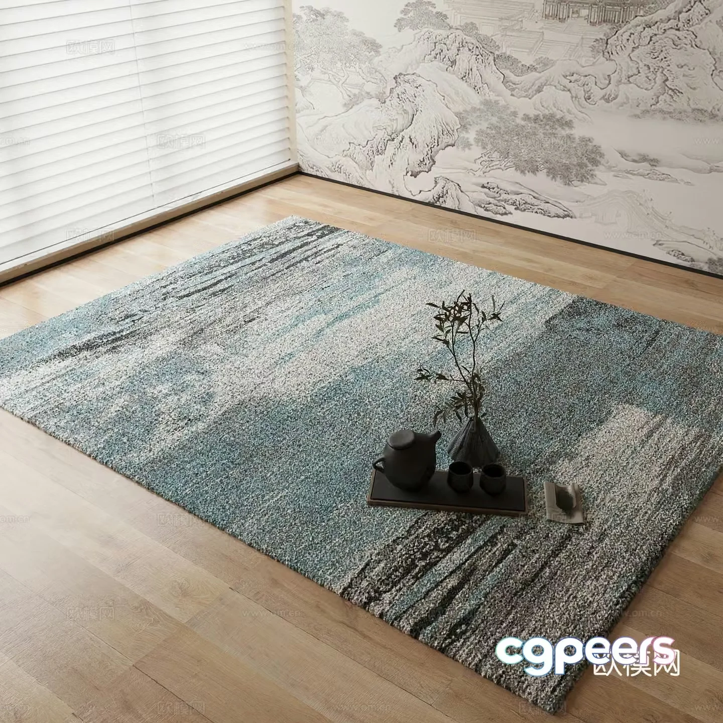 New Chinese carpet 3D model