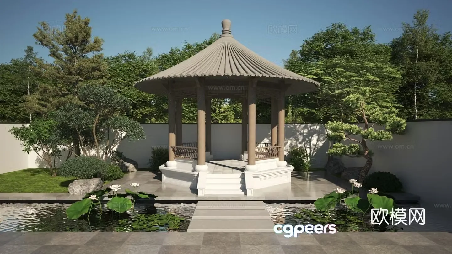 Chinese pavilion 3D model