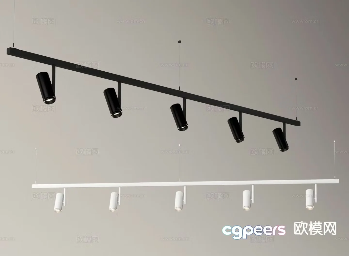 Modern downlight spotlight track light 3d model