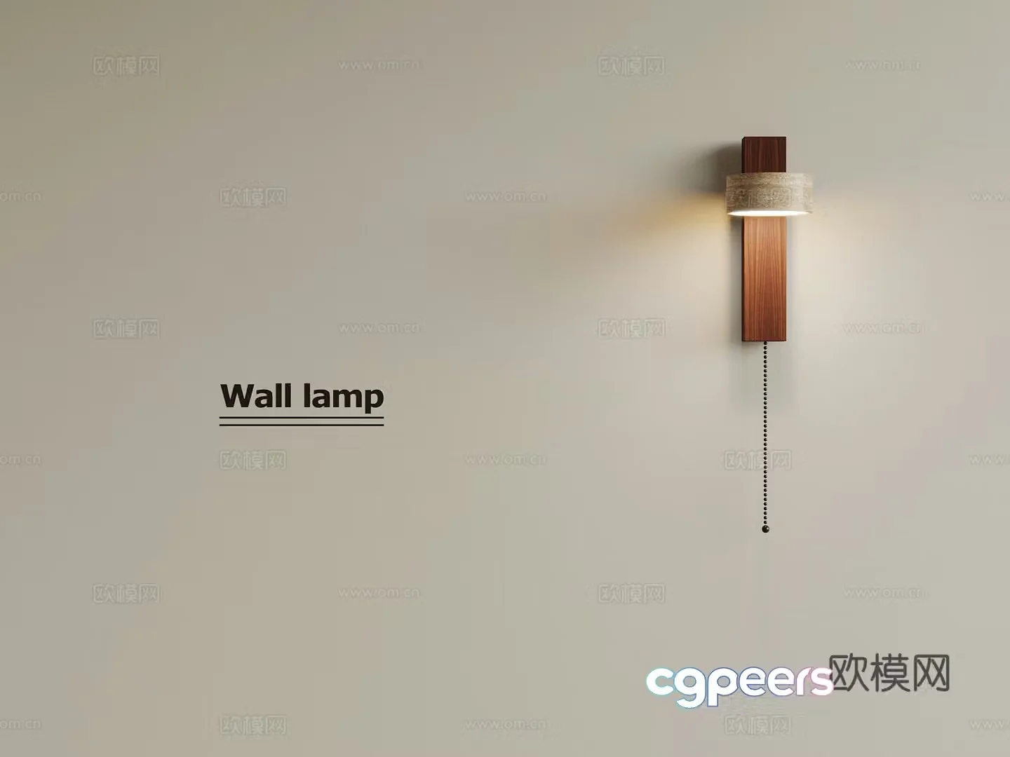 Middle style wall light 3d model