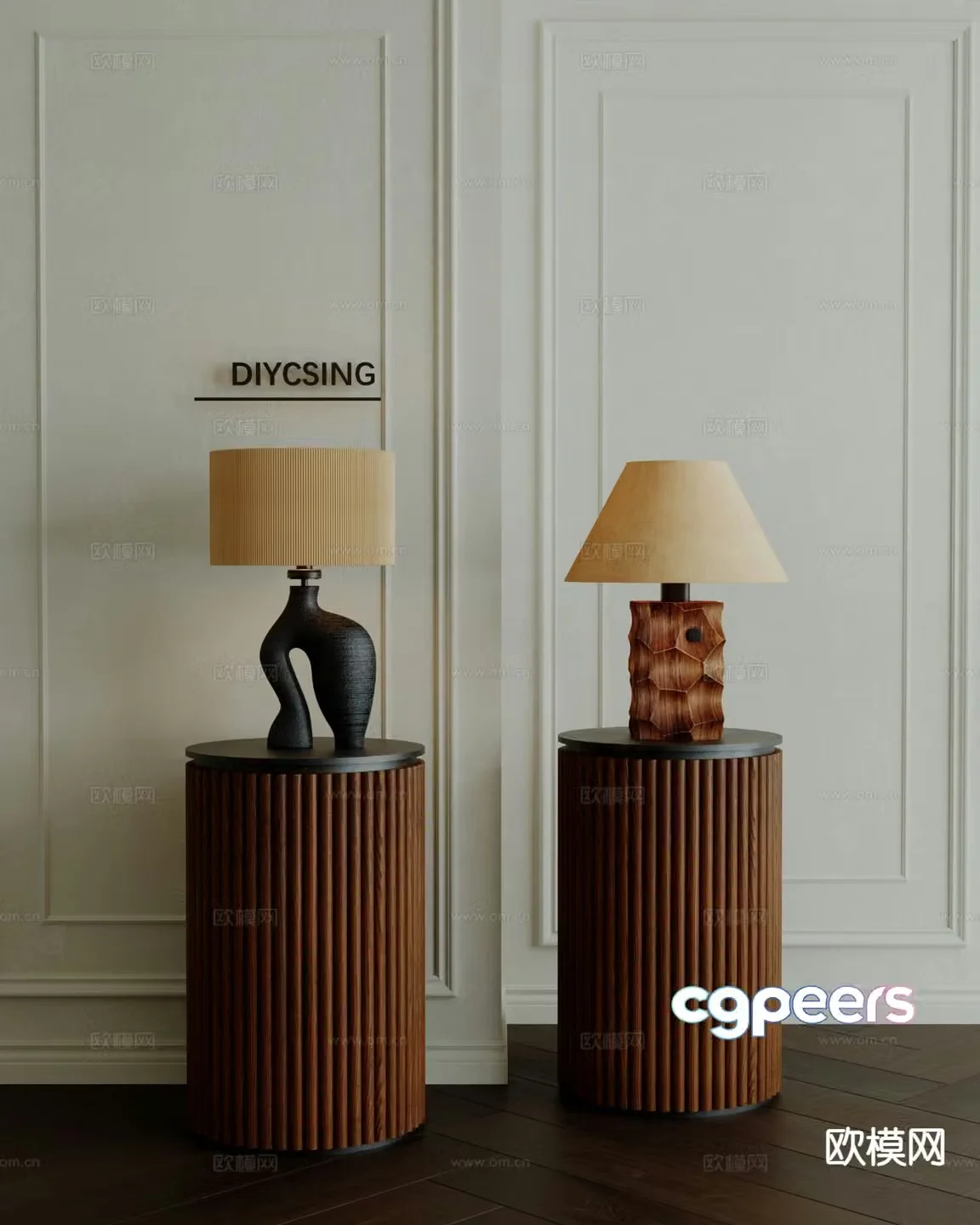Wabi-sabi desk lamp 3d model