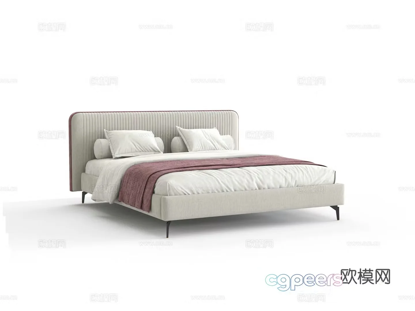 Double bed 3d model
