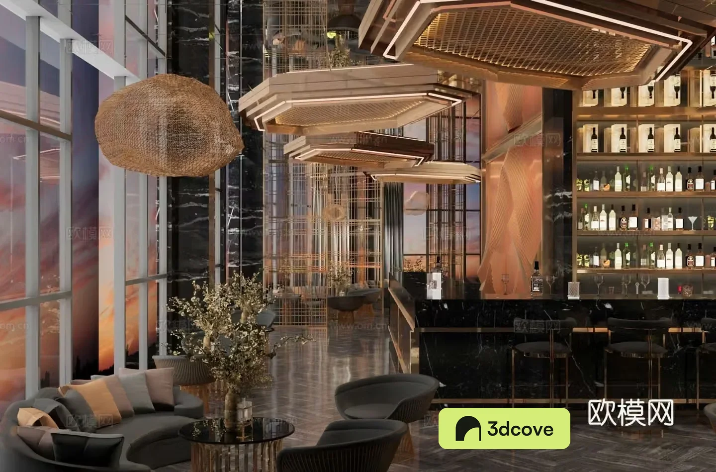 Light luxury bar Whiskey bar Tavern