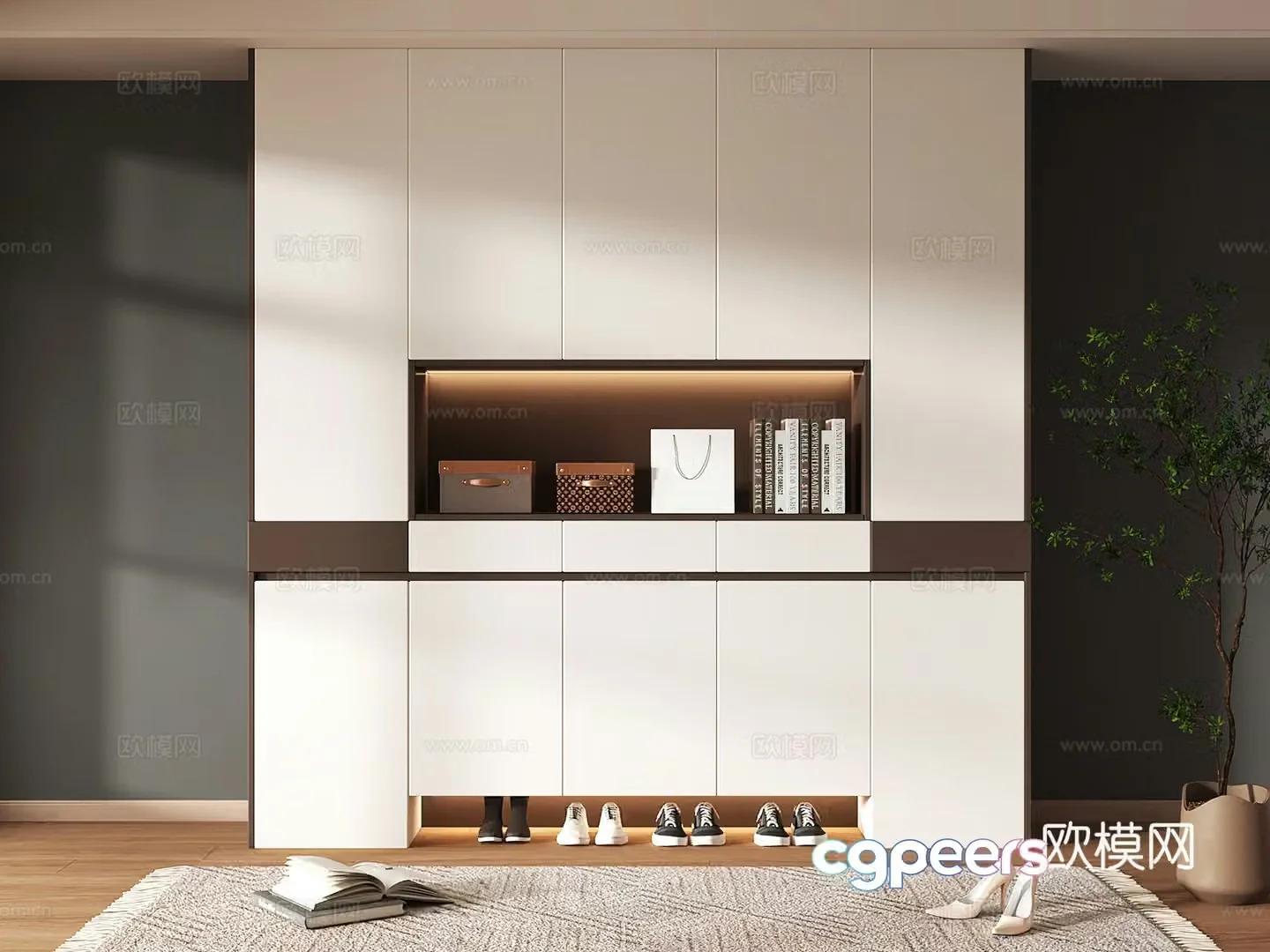 Shoe cabinet design shoe cabinet partition shoe cabinet porch shoe cabinet hotel shoe cabinet 3D model