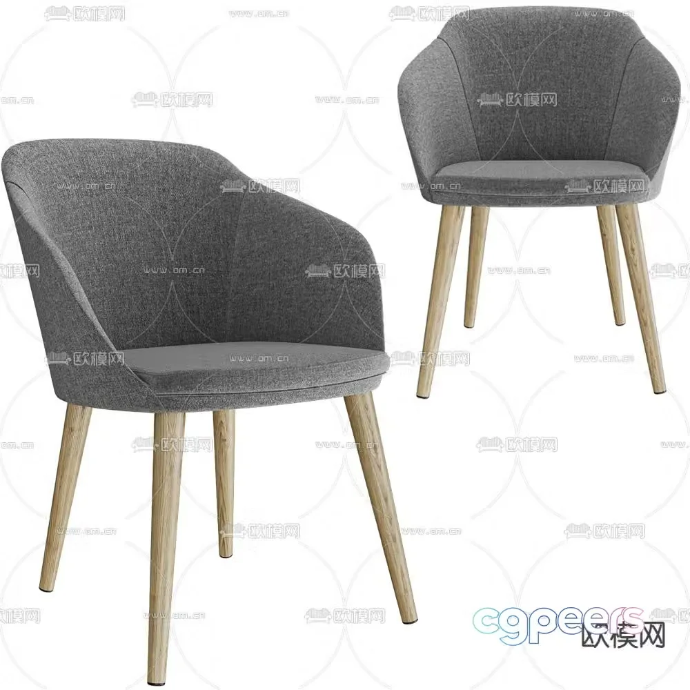 ADALIA Nordic chair dining chair 3d model