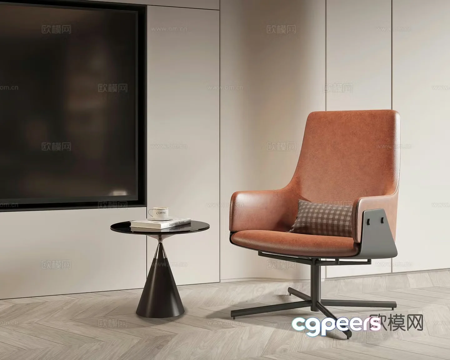 Modern casual office chair 3d model