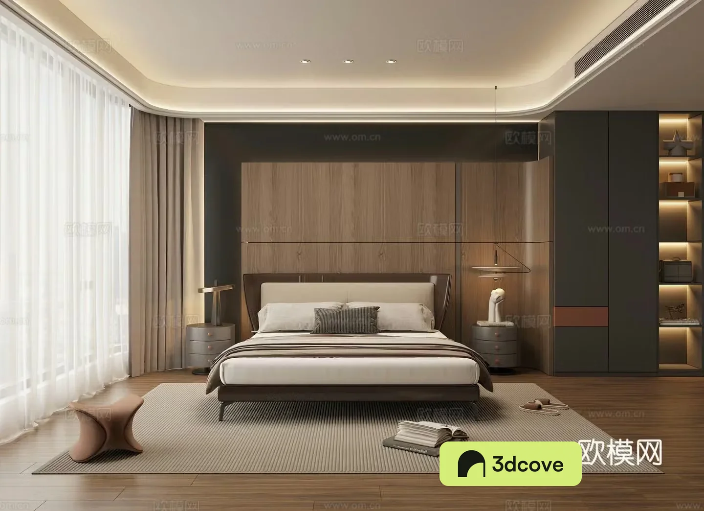 Modern premium gray bedroom