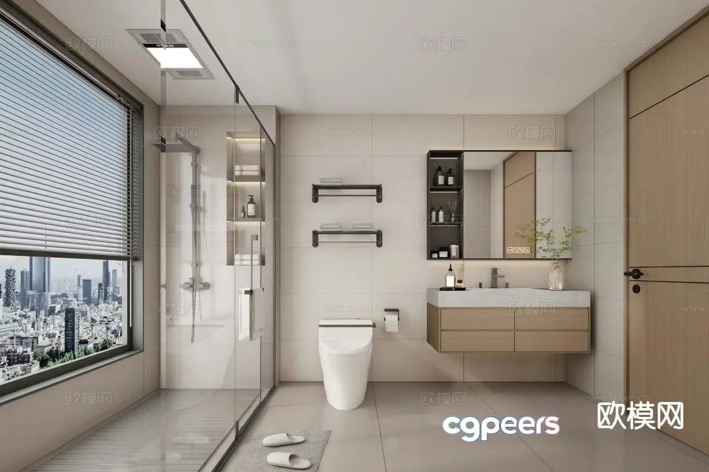 Modern bathroom bathroom 3d model