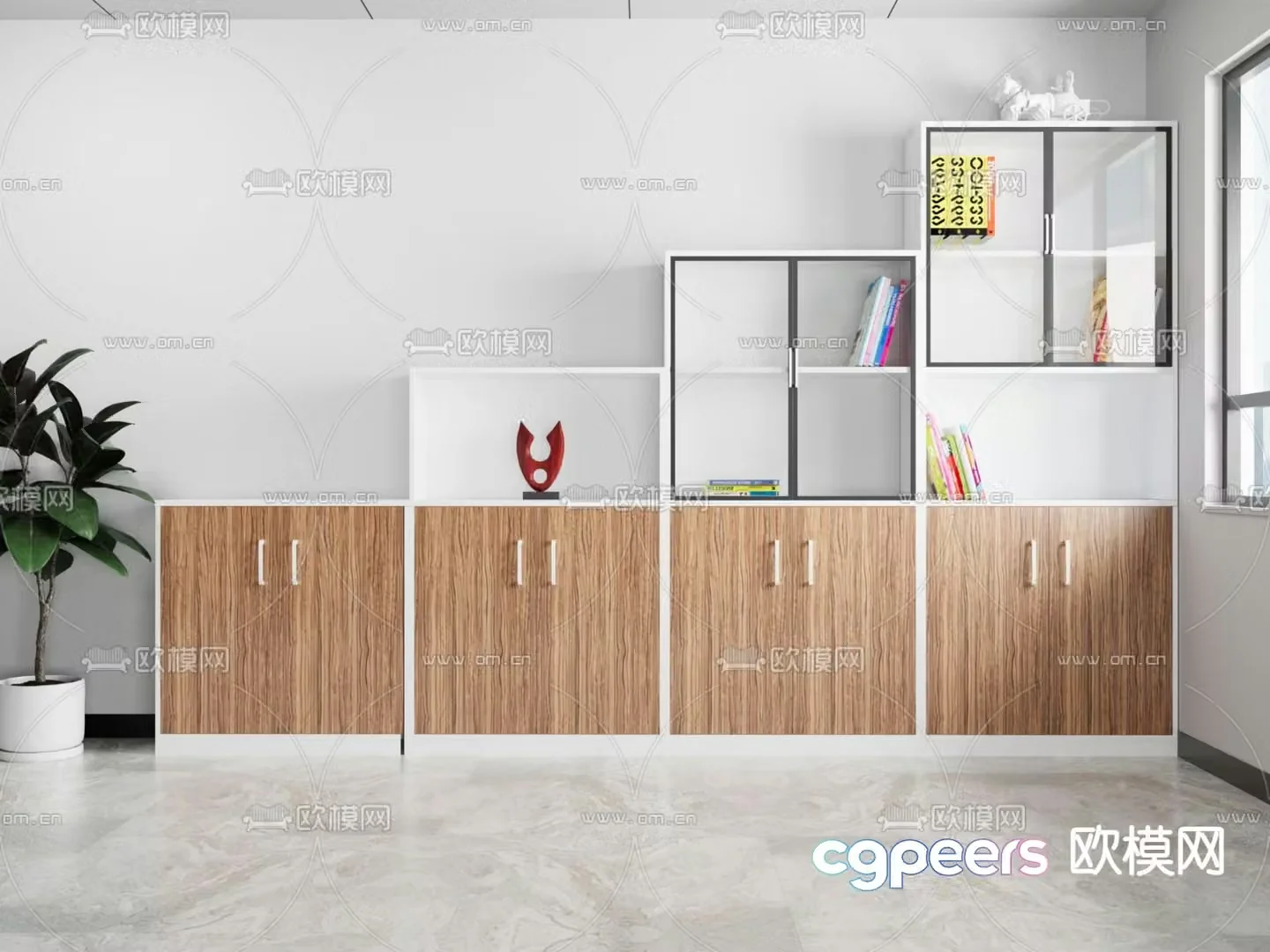 Office office cabinet file cabinet 3d model