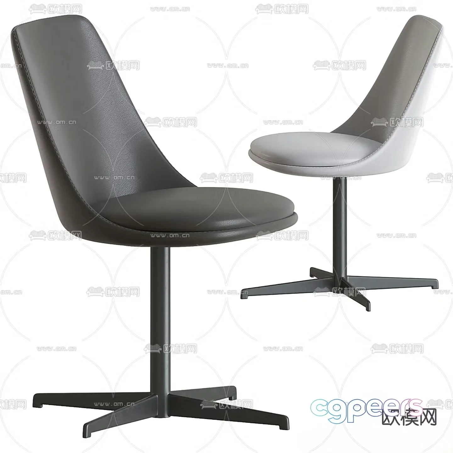 Leather chair office chair 3d model